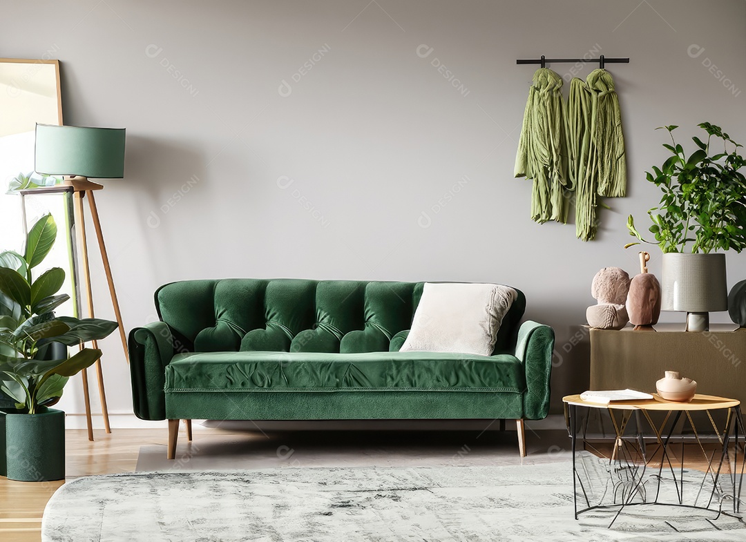 Sala de estar escandinava elegante