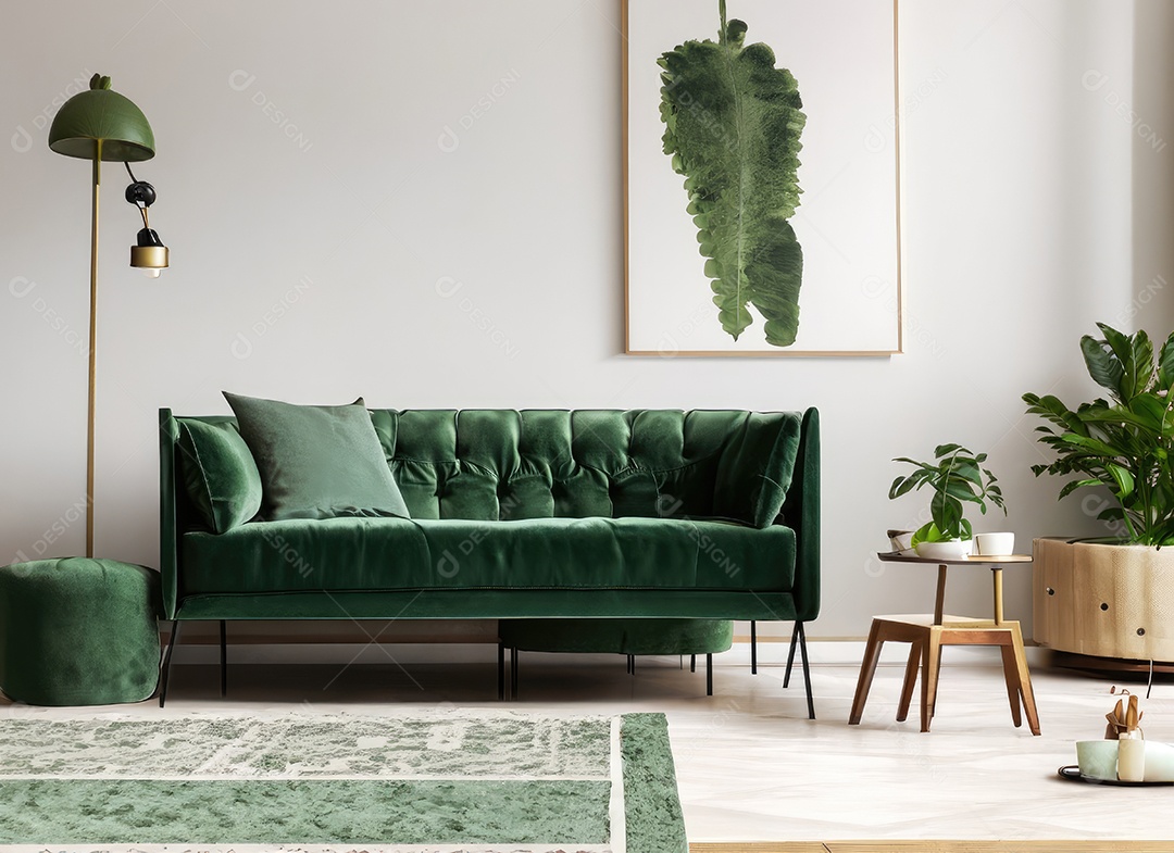 Sala de estar escandinava elegante