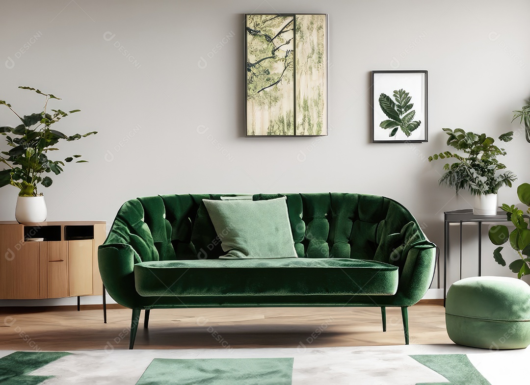 Sala de estar escandinava elegante