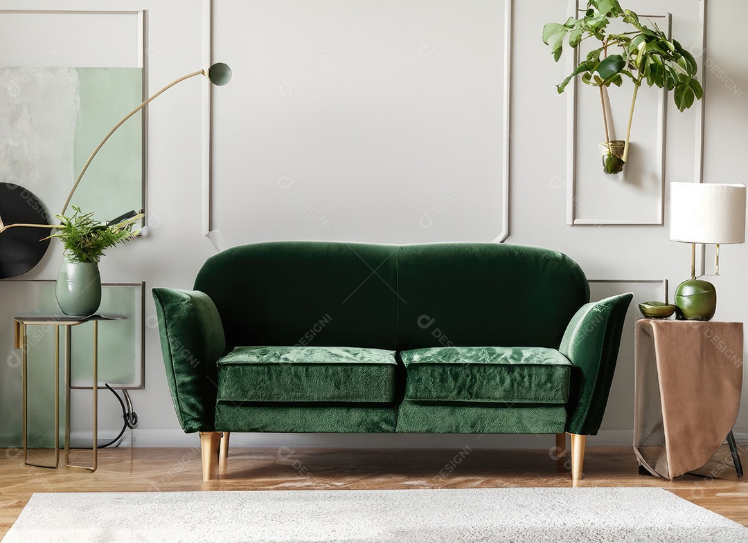 Sala de estar escandinava elegante