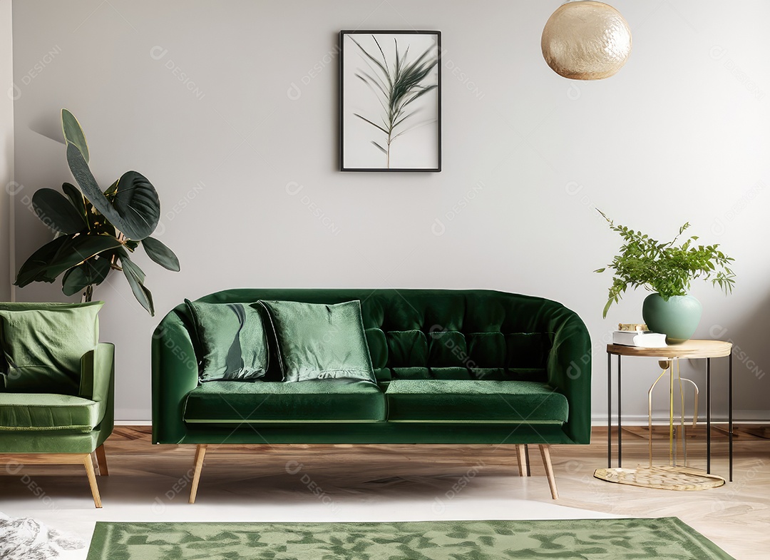 Sala de estar escandinava elegante