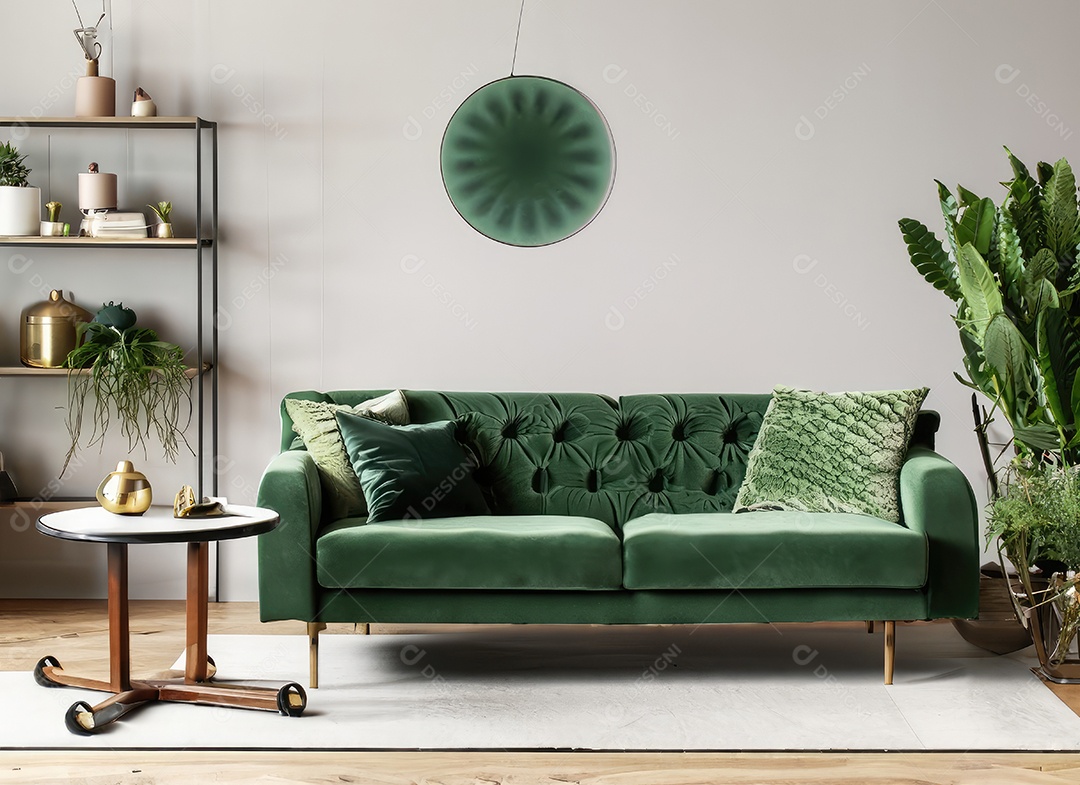 Sala de estar escandinava elegante