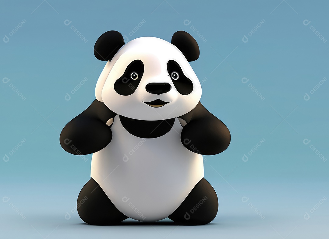 Animação de desenho animado Bebê Panda Chinês