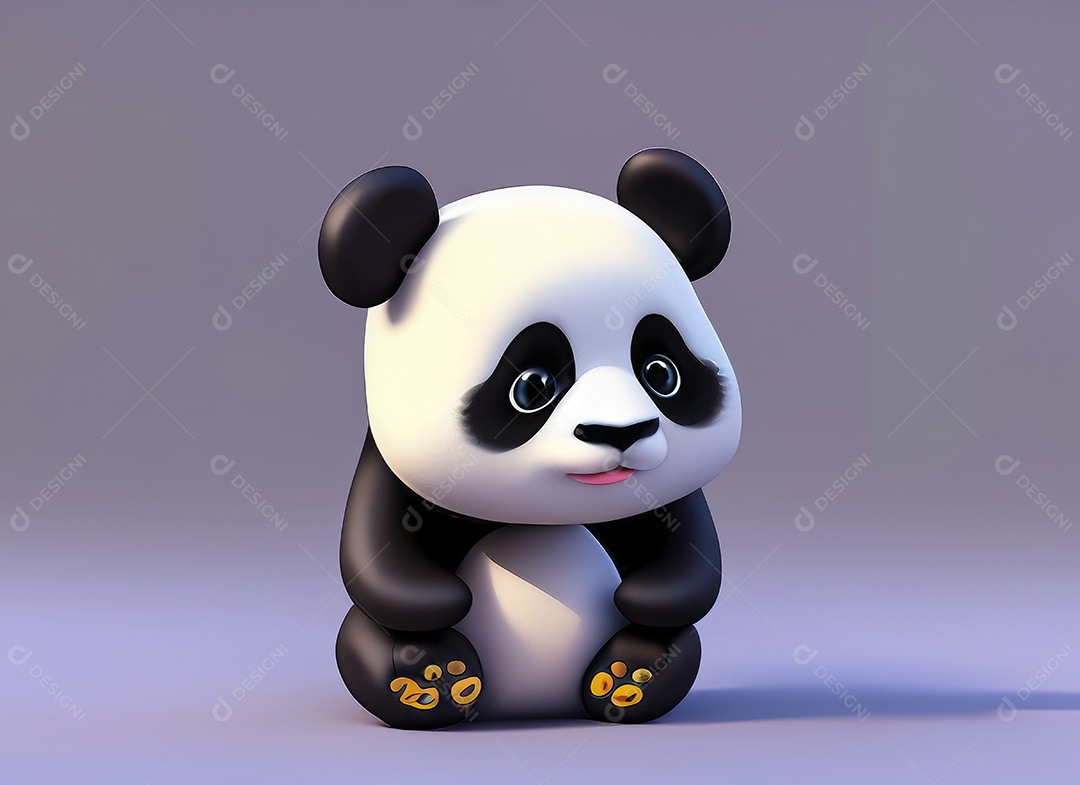 Animação de desenho animado Bebê Panda Chinês