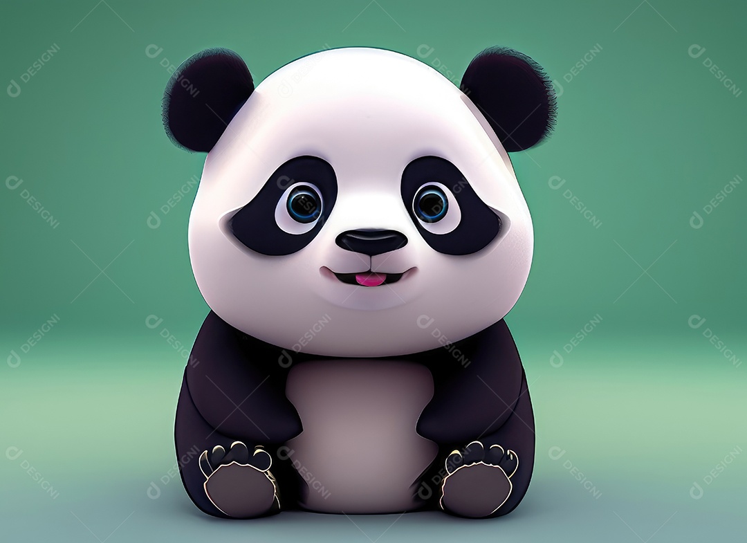 Animação de desenho animado Bebê Panda Chinês