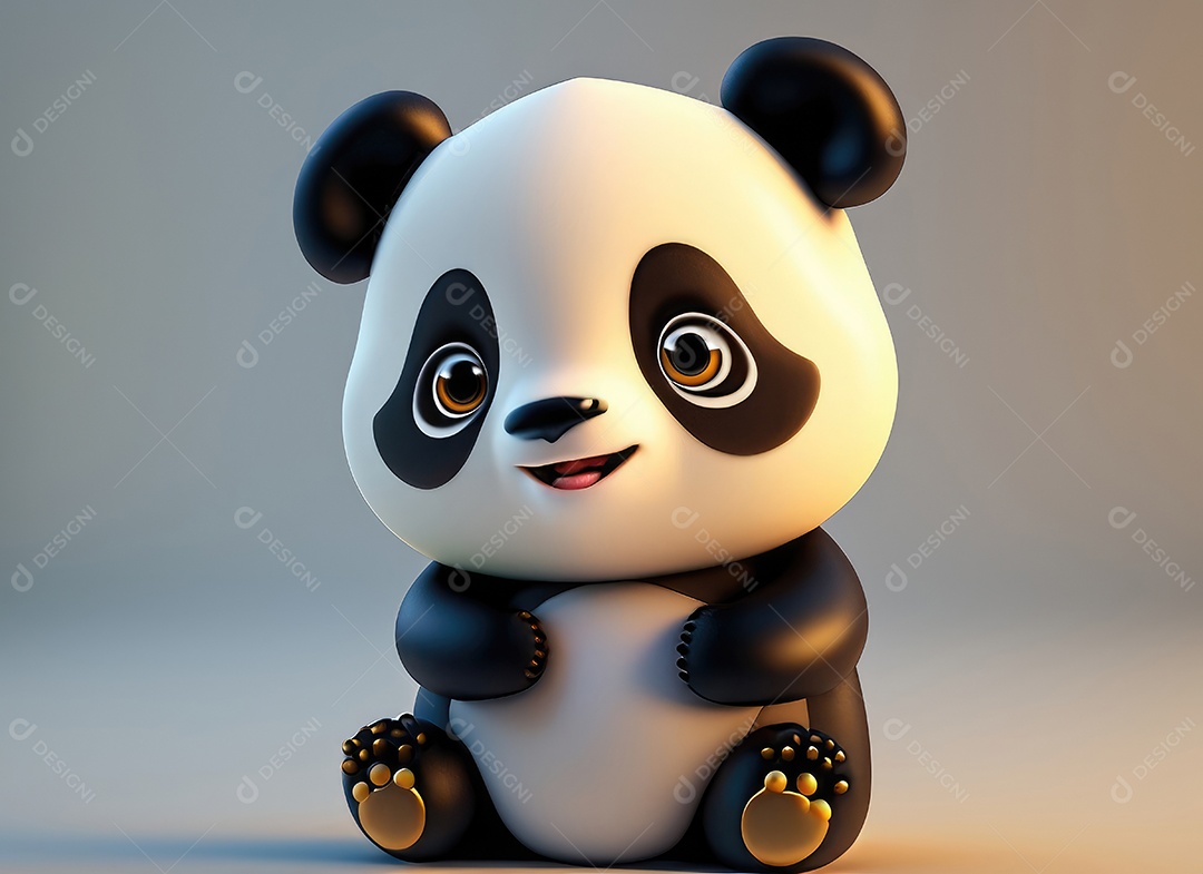 Animação de desenho animado Bebê Panda Chinês