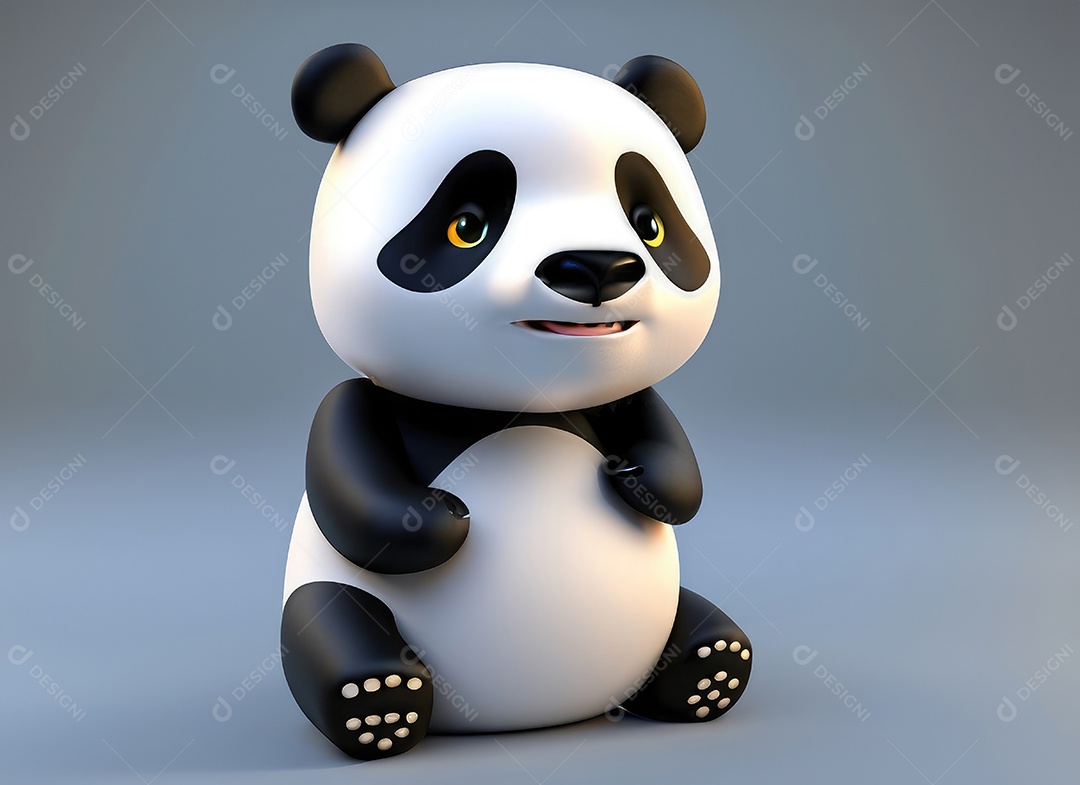 Animação de desenho animado Bebê Panda Chinês