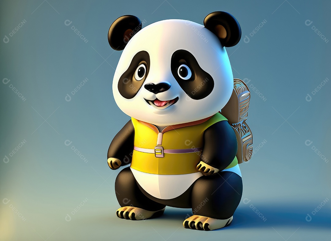 Animação de desenho animado Bebê Panda Chinês