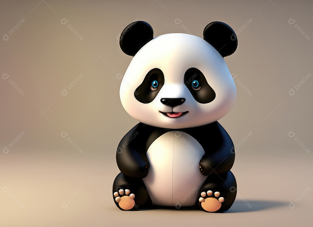 Animação de desenho animado Bebê Panda Chinês