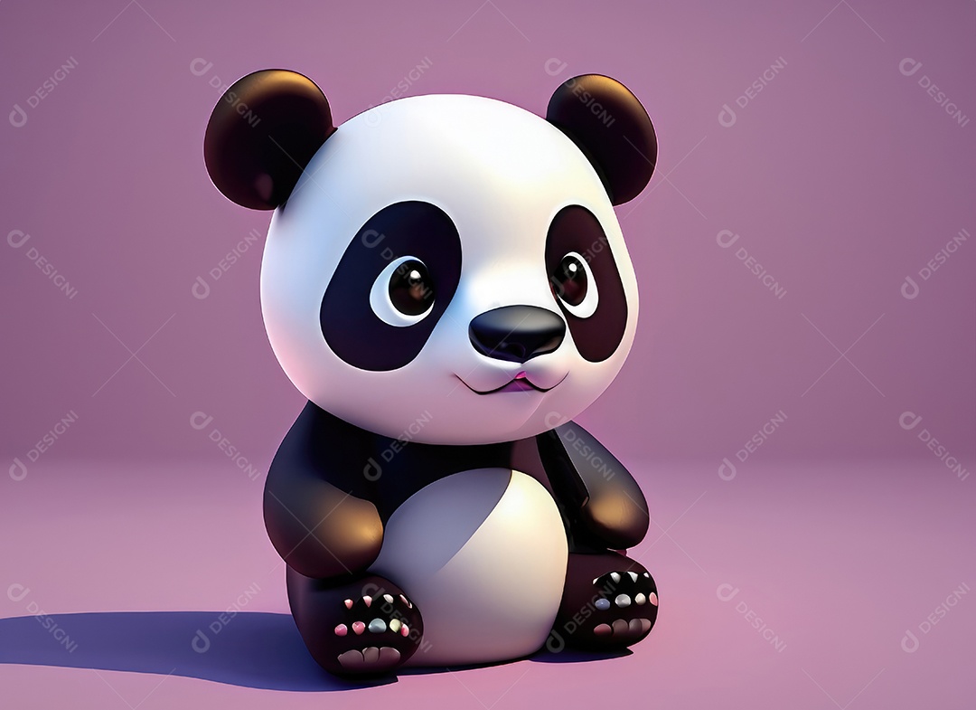 Animação de desenho animado Bebê Panda Chinês