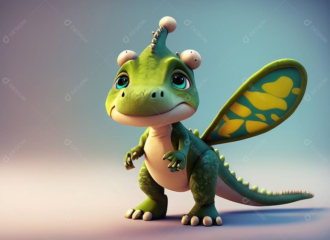 Dinossauro de animação de desenho animado bebê