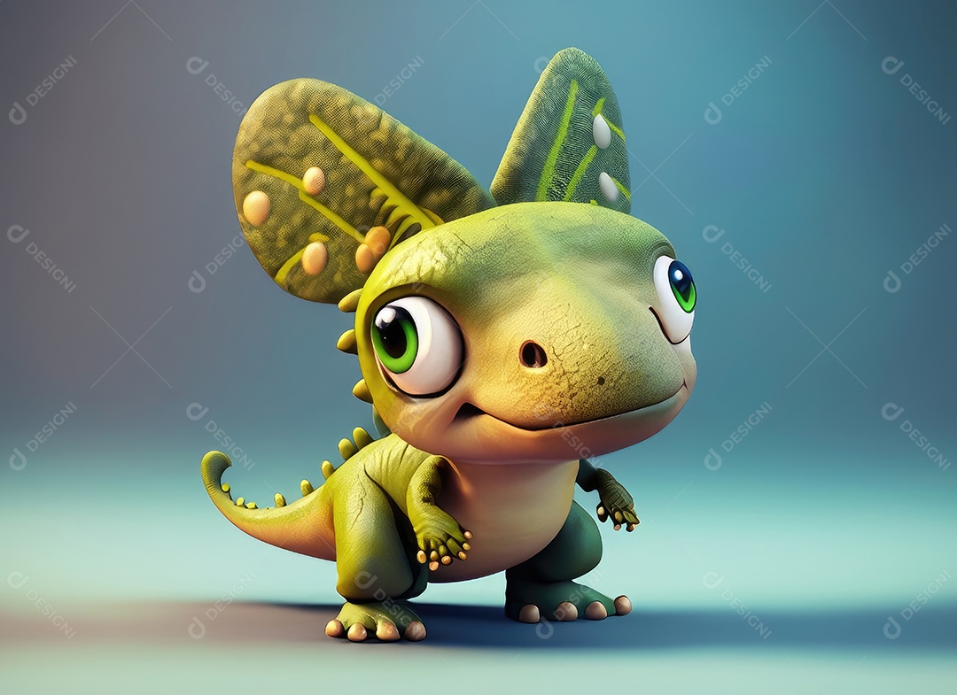 Dinossauro de animação de desenho animado bebê