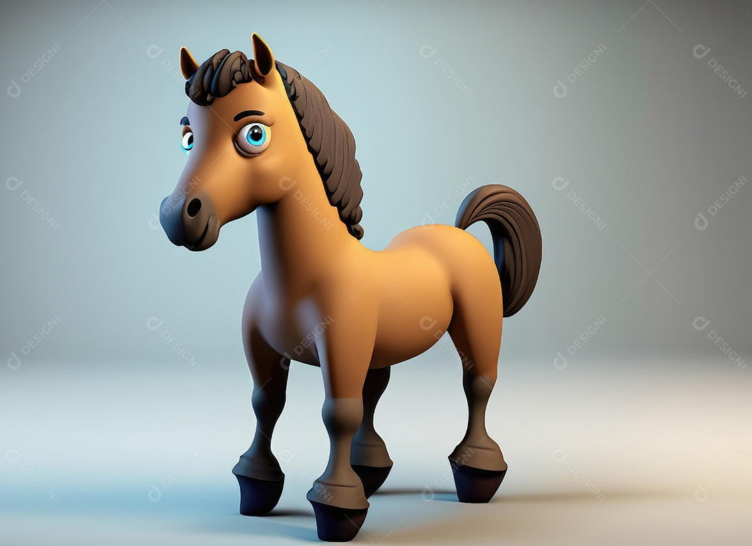 Cavalo de animação de desenho animado bebê