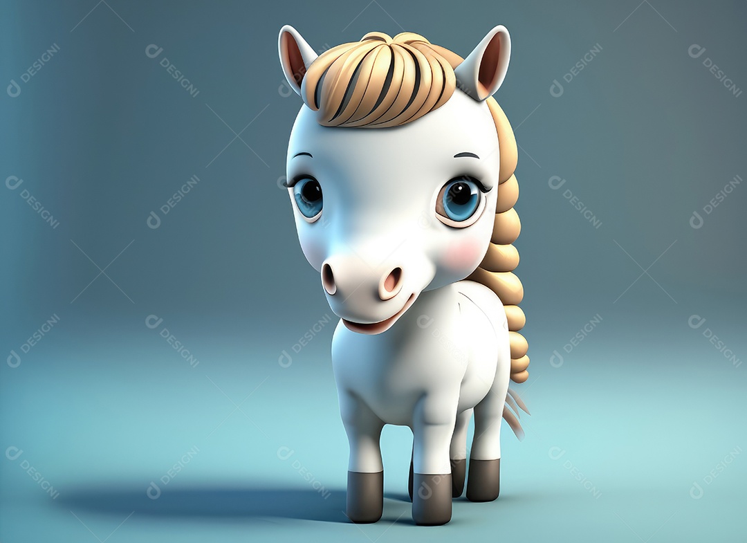 Cavalo de animação de desenho animado bebê