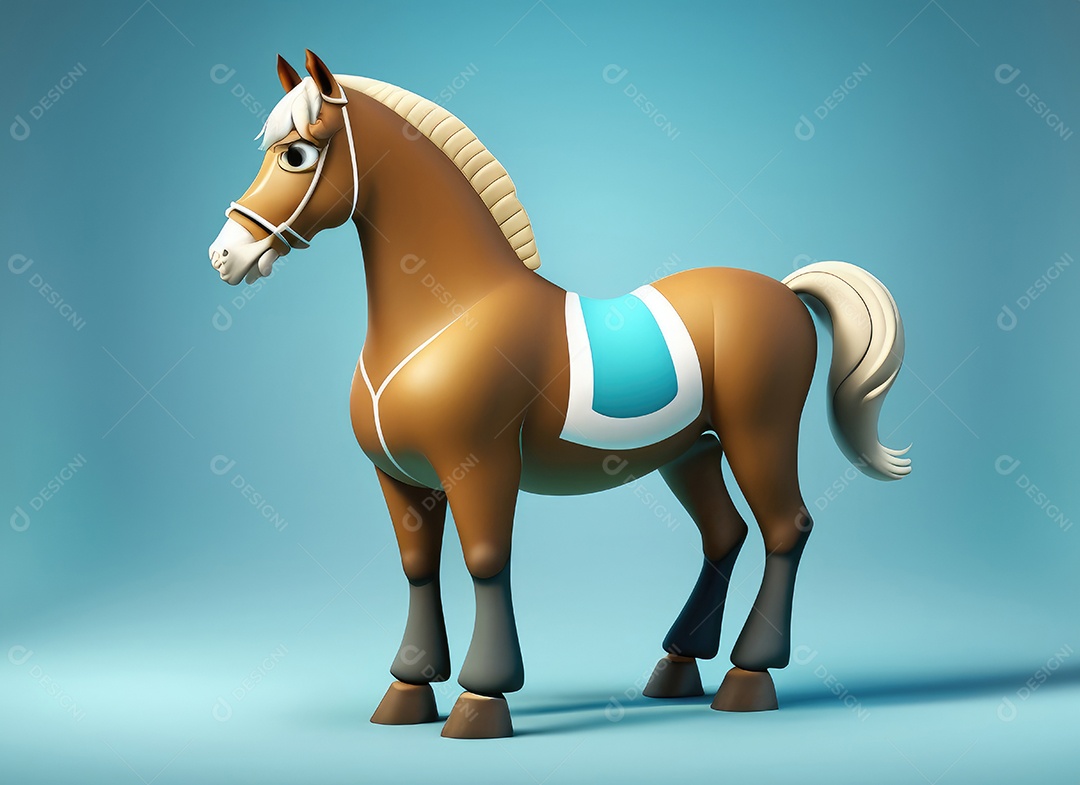 Cavalo de animação de desenho animado bebê