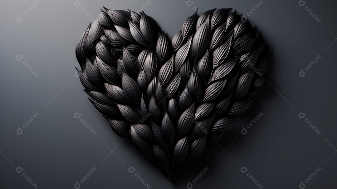 Coração sobre fundo isolado com formato difente.