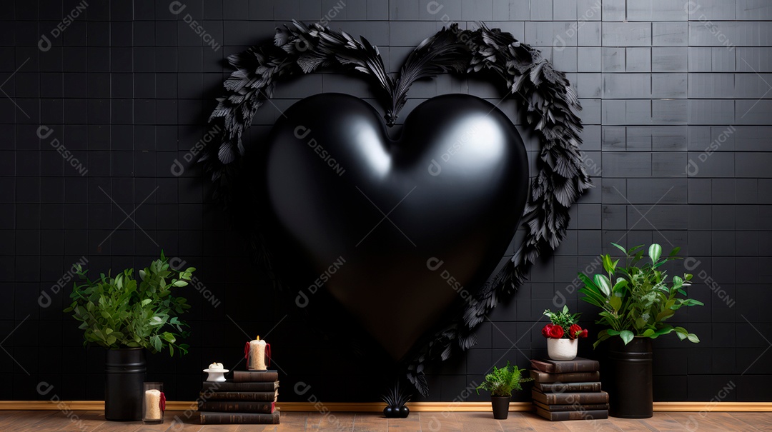 Coração sobre fundo isolado com formato difente.