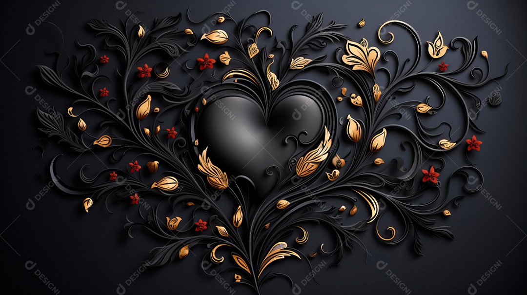 Coração sobre fundo isolado com formato difente.