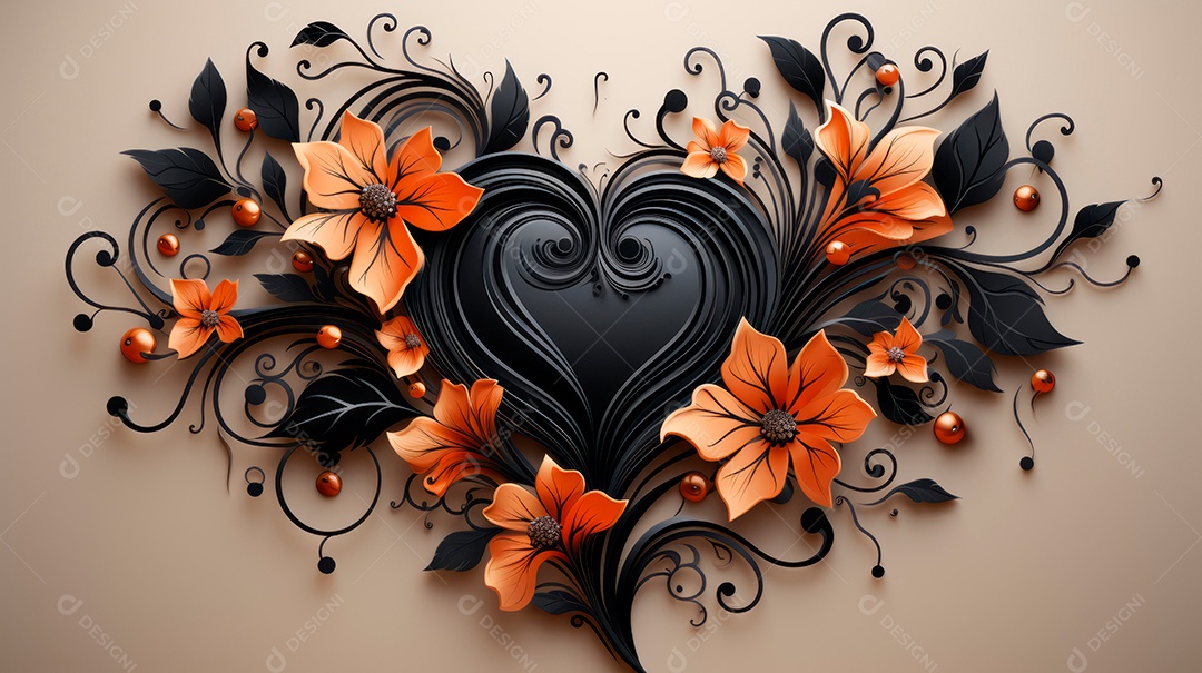 Coração sobre fundo isolado com formato difente.