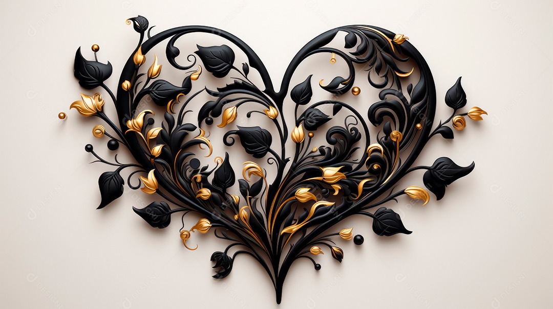 Coração sobre fundo isolado com formato difente.