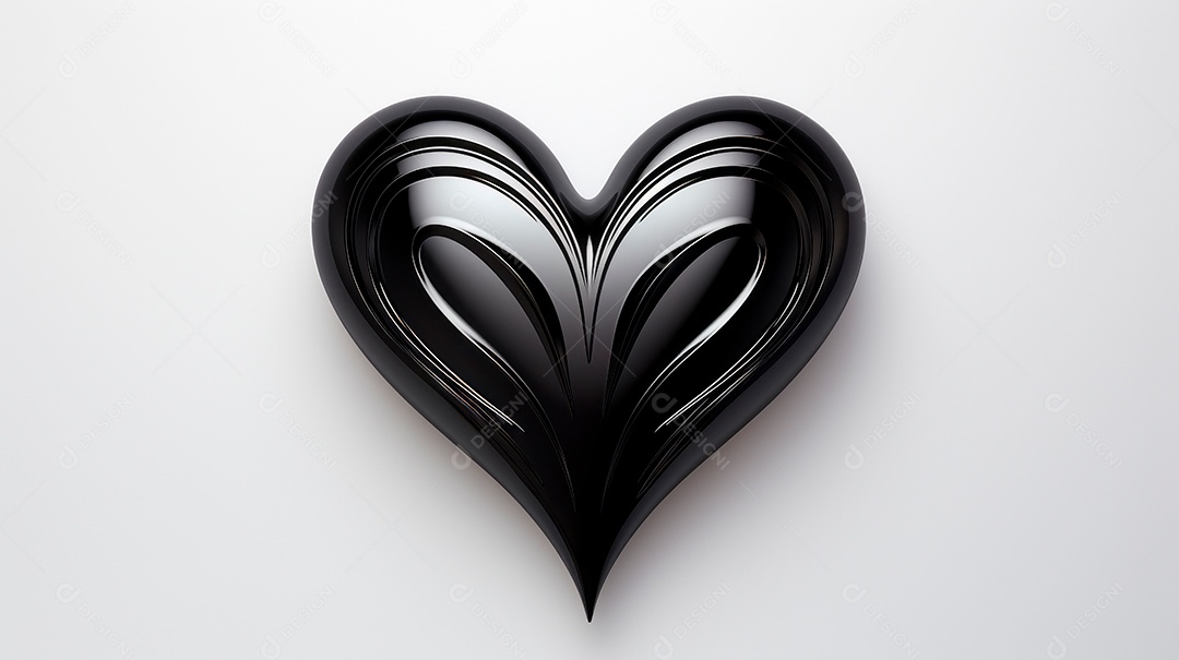 Coração sobre fundo isolado com formato difente.