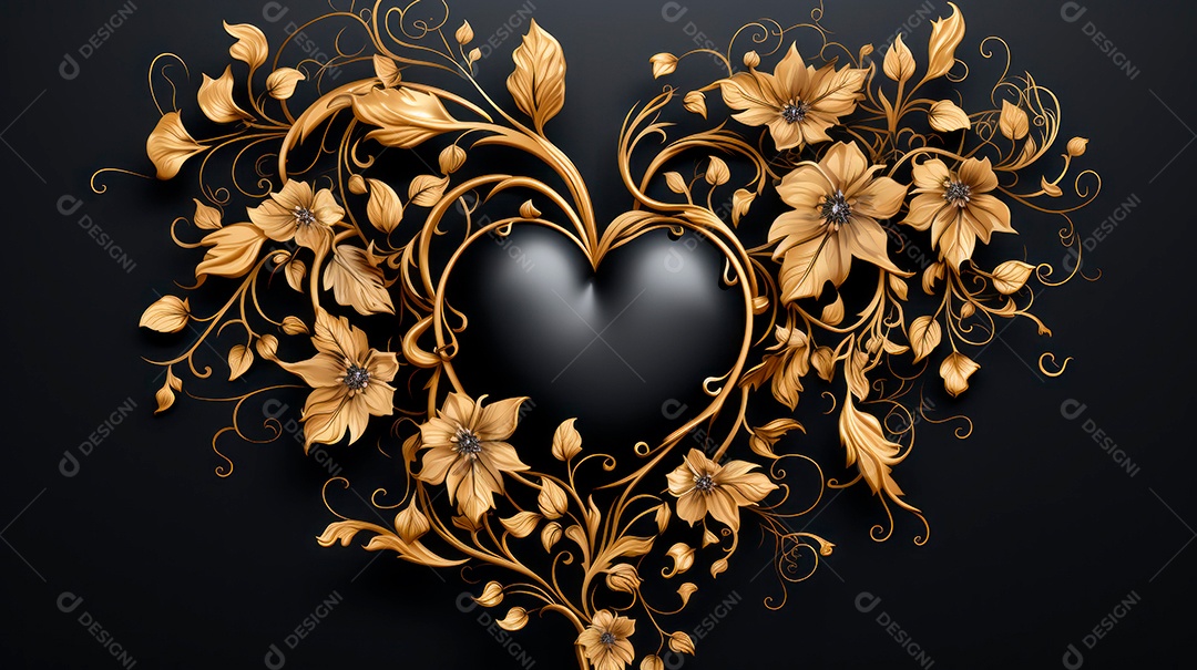 Coração sobre fundo isolado com formato difente.