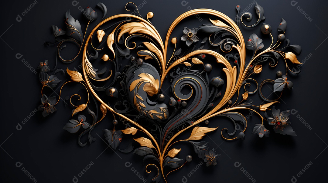 Coração sobre fundo isolado com formato difente.