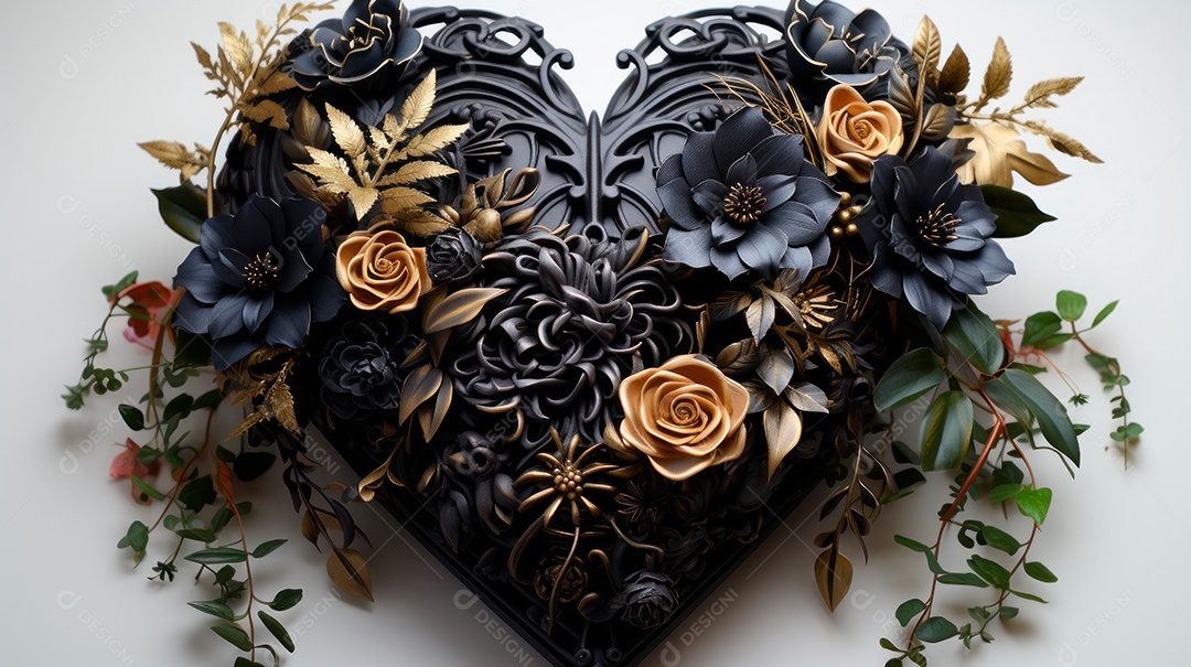 Coração sobre fundo isolado com formato difente.