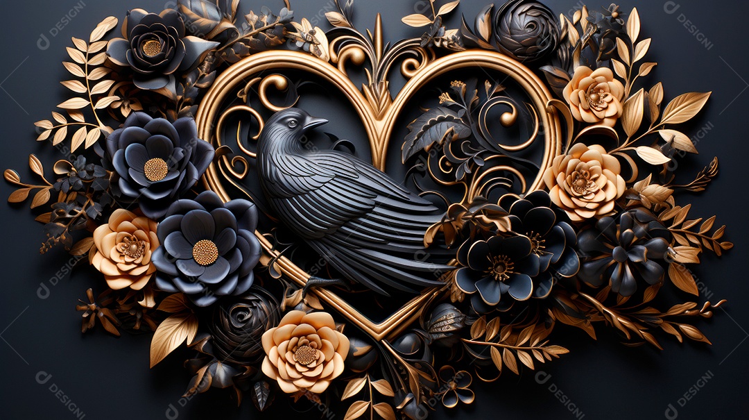 Coração sobre fundo isolado com formato difente.