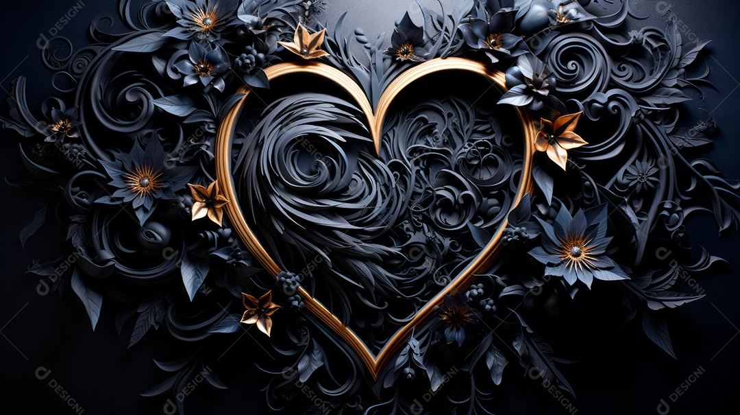 Coração sobre fundo isolado com formato difente.