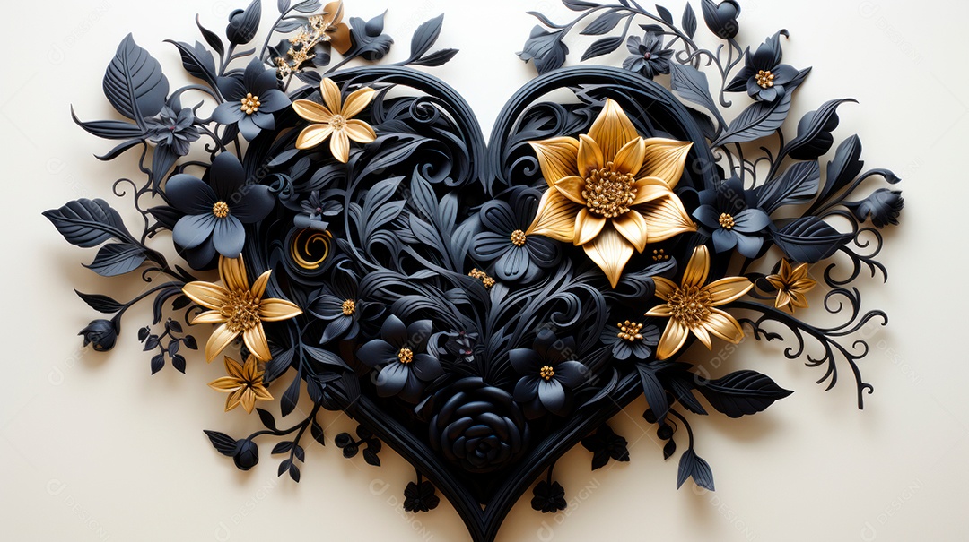 Coração sobre fundo isolado com formato difente.