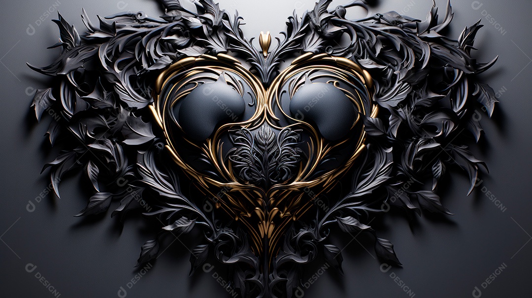 Coração sobre fundo isolado com formato difente.