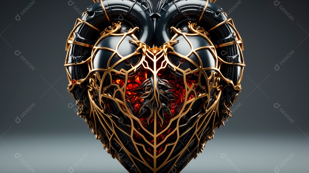 Coração sobre fundo isolado com formato difente.