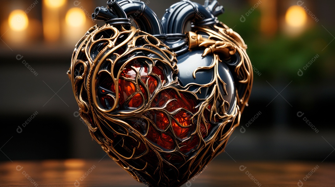 Coração sobre fundo isolado com formato difente.