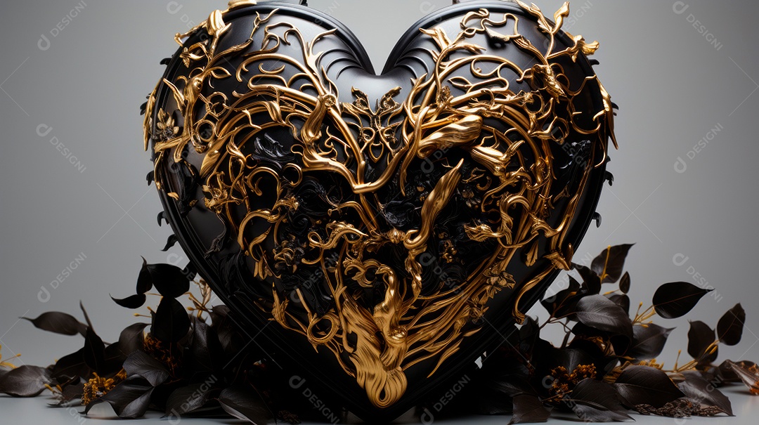 Coração sobre fundo isolado com formato difente.