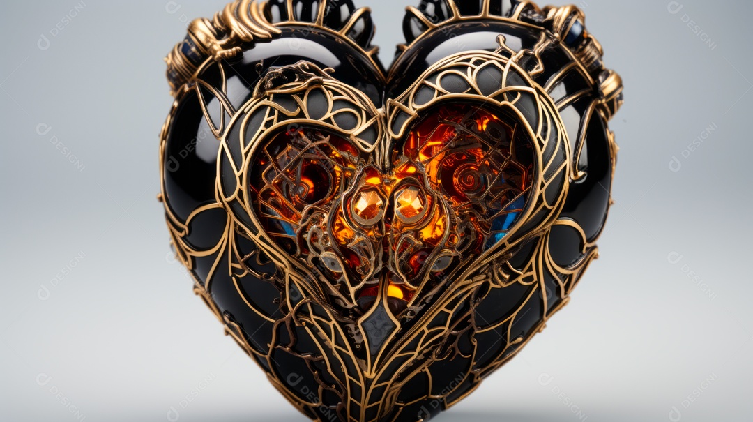 Coração sobre fundo isolado com formato difente.