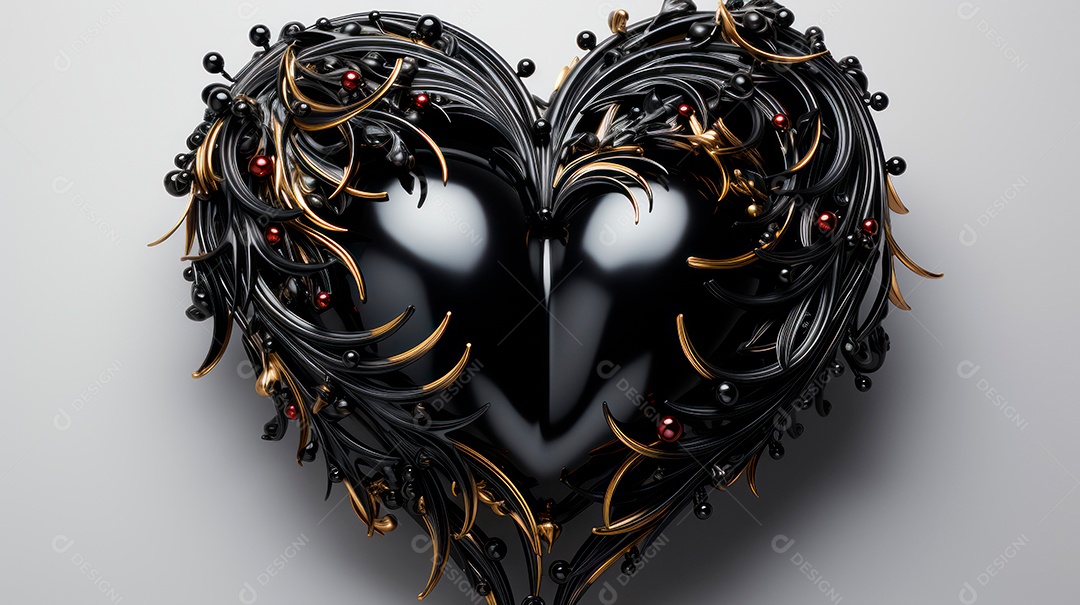 Coração sobre fundo isolado com formato difente.