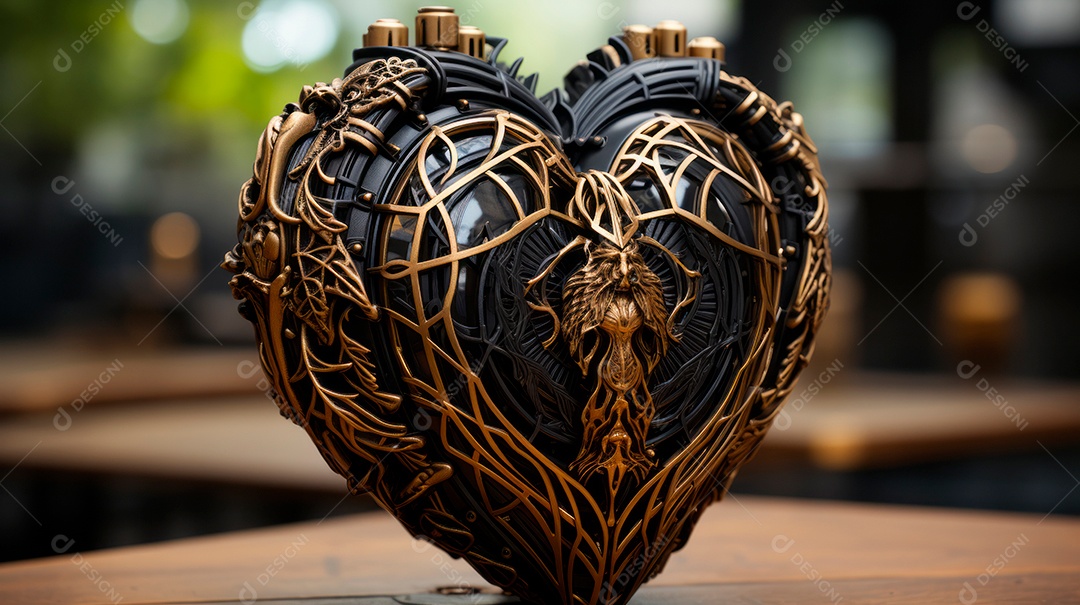 Coração sobre fundo isolado com formato difente.