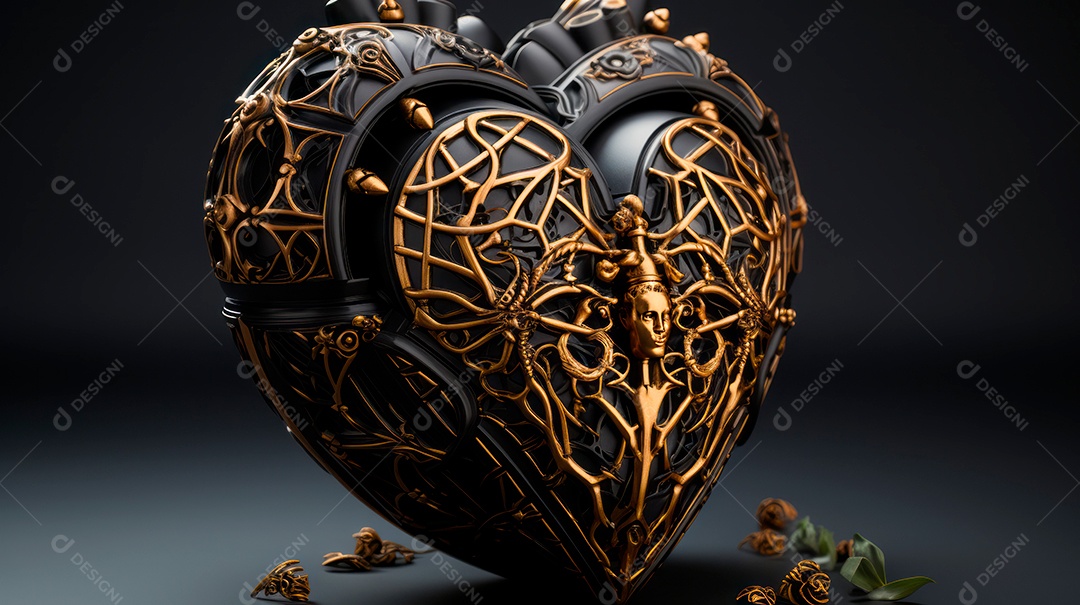 Coração sobre fundo isolado com formato difente.