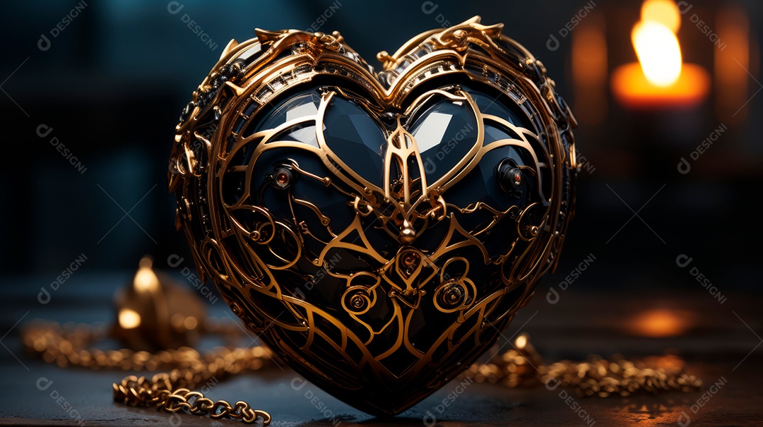 Coração sobre fundo isolado com formato difente.