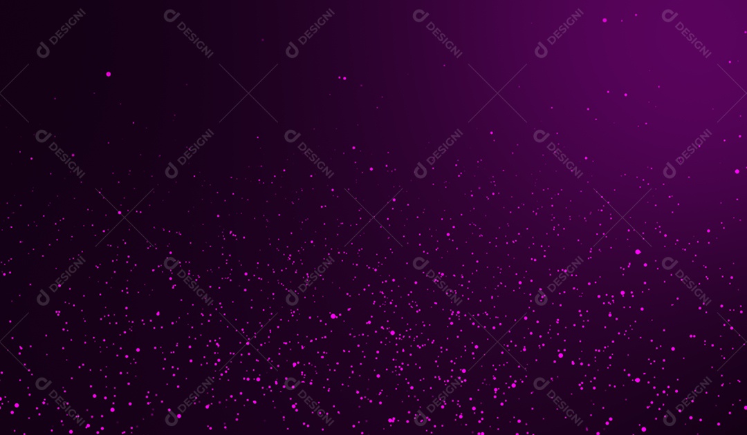 Partículas de luz roxo de tecnologia digital abstrata em fundo roxo