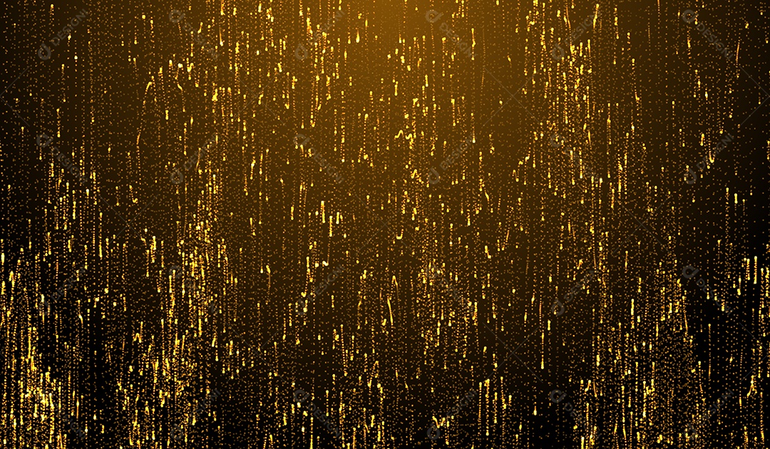 Tecnologia digital abstrata partículas de luz amarelo-laranja em fundo gradiente vermelho