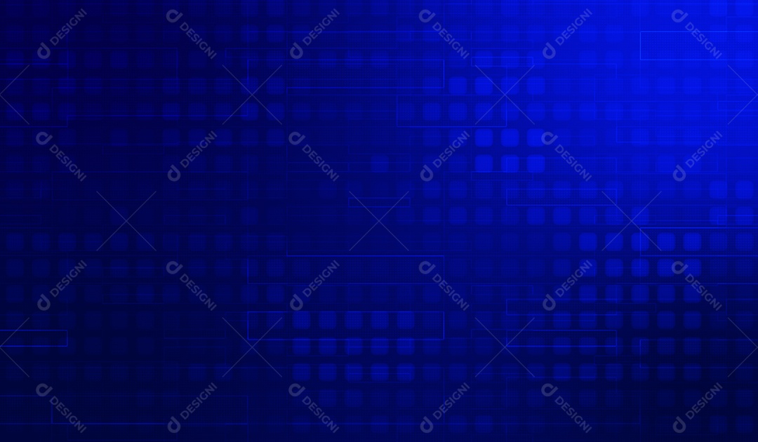 Partículas de luz azul de tecnologia digital abstrata em fundo azul