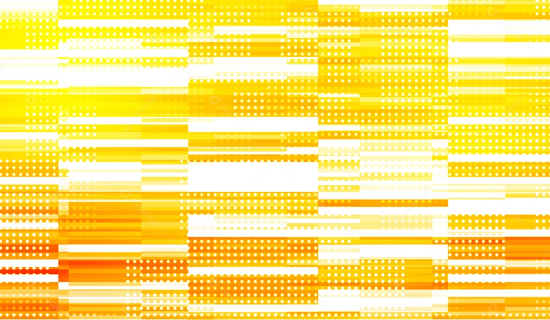 Partículas de luz amarelo-laranja de tecnologia digital abstrata em fundo verde