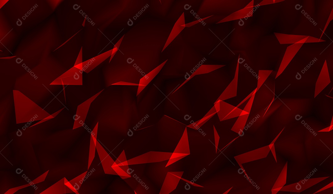 Partículas vermelhas abstratas de tecnologia digital em fundo vermelho