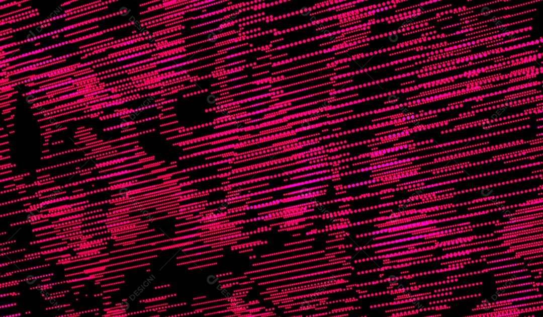 Onda de partículas rosa de tecnologia digital abstrata no fundo traseiro