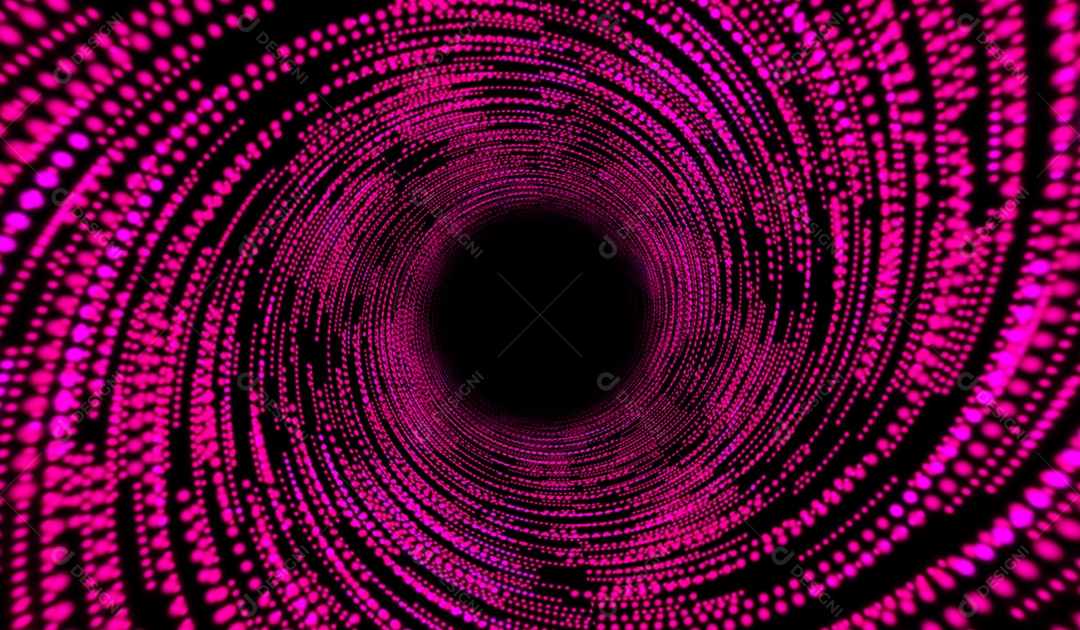 Onda de partículas rosa de tecnologia digital abstrata no fundo traseiro