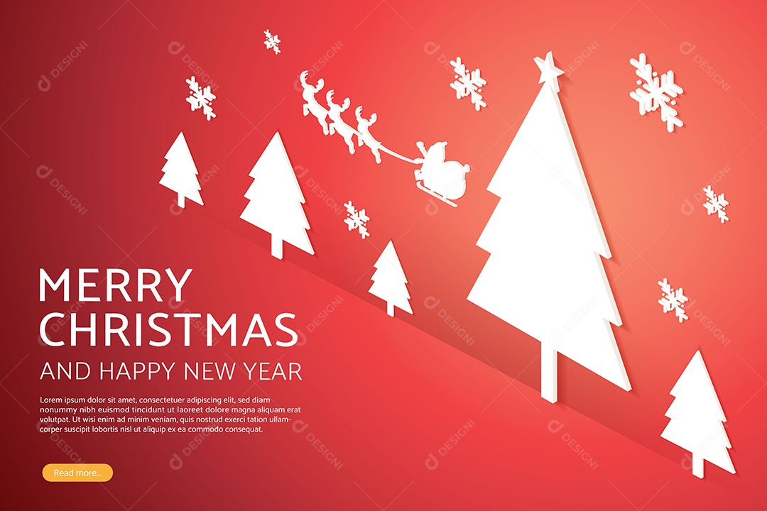 Feliz Natal e Feliz Ano Novo Ilustração Vetor EPS