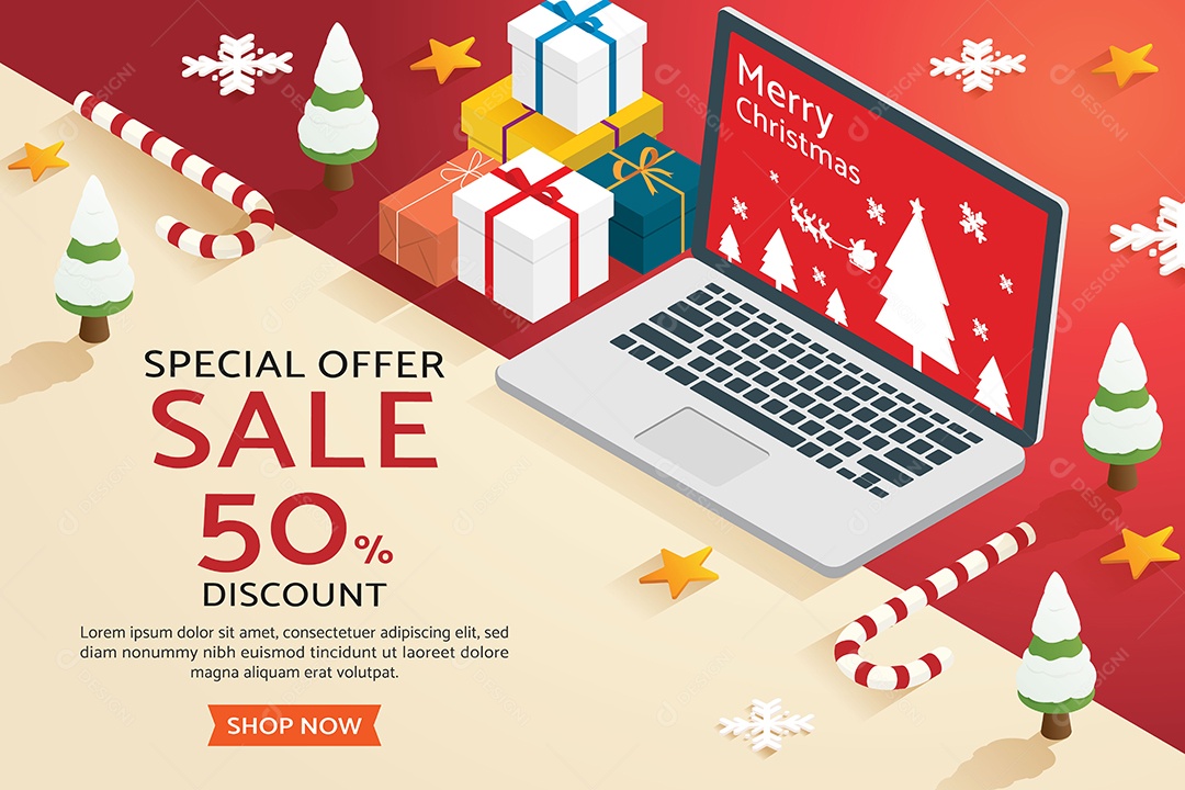 Oferta Especial de Natal Ilustração Vetor EPS