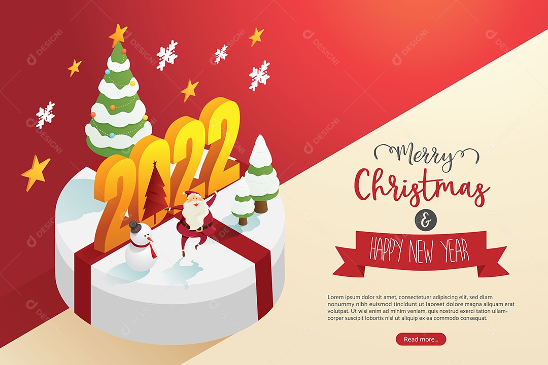 Feliz Natal e Feliz Ano Novo Ilustração Vetor EPS